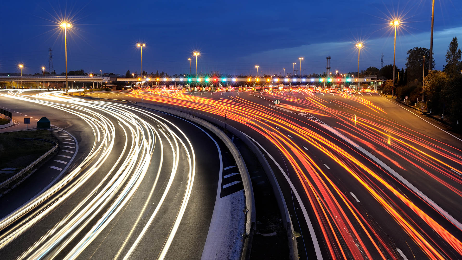 highway toll gate in the south of France