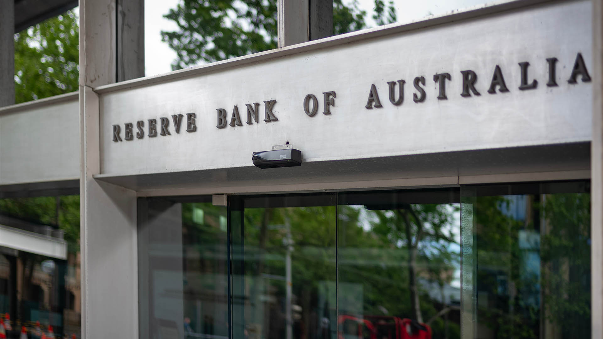 Sydney, Australia - Nov 13 2022: The main entrance of the headquarters of Reserve Bank of Australia in Martin Place, Sydney.