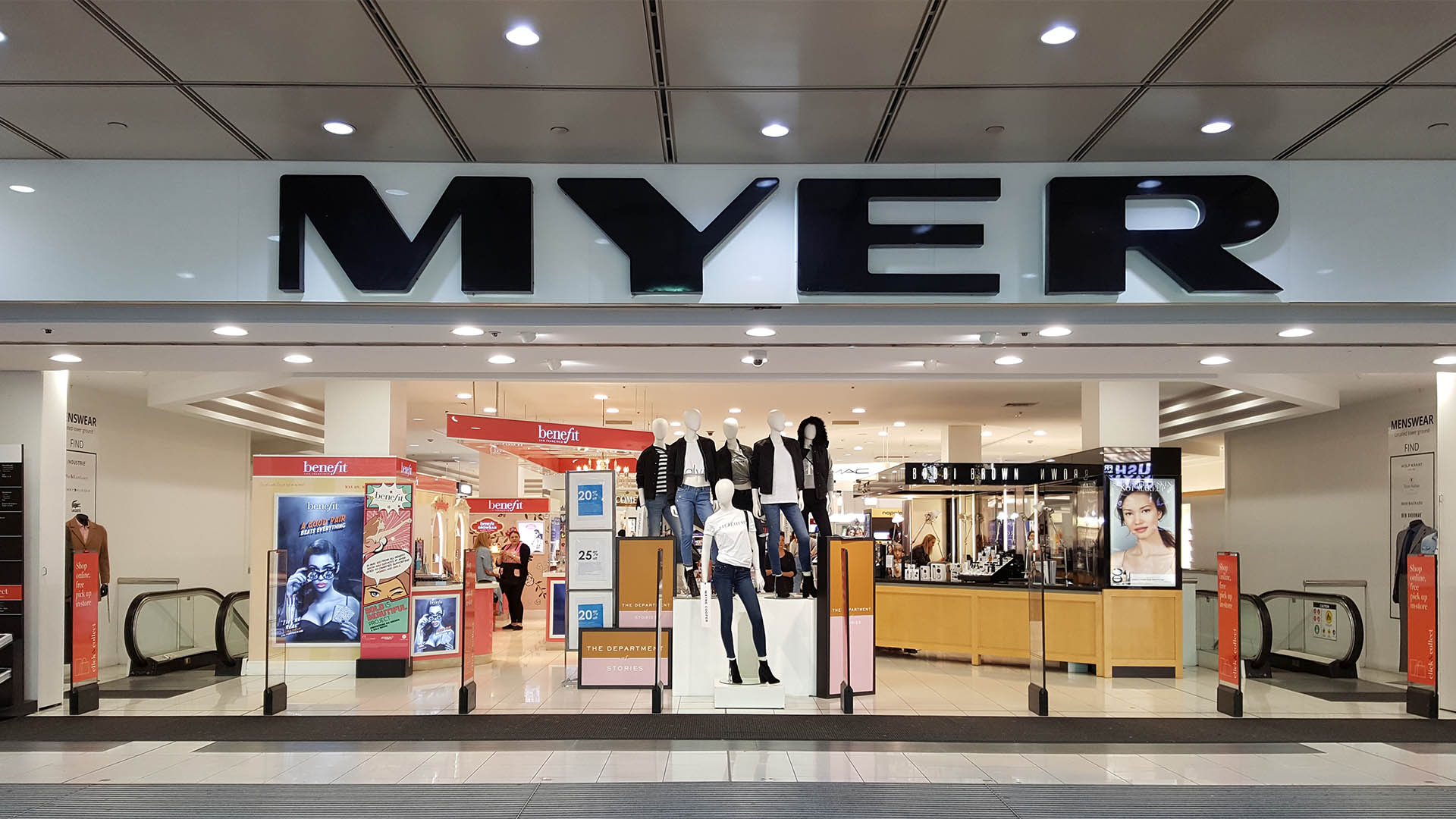 Perth, Australia - May 2017: Myer is Australia's largest department store group and has been synonymous with style and fashion for over 100 years.