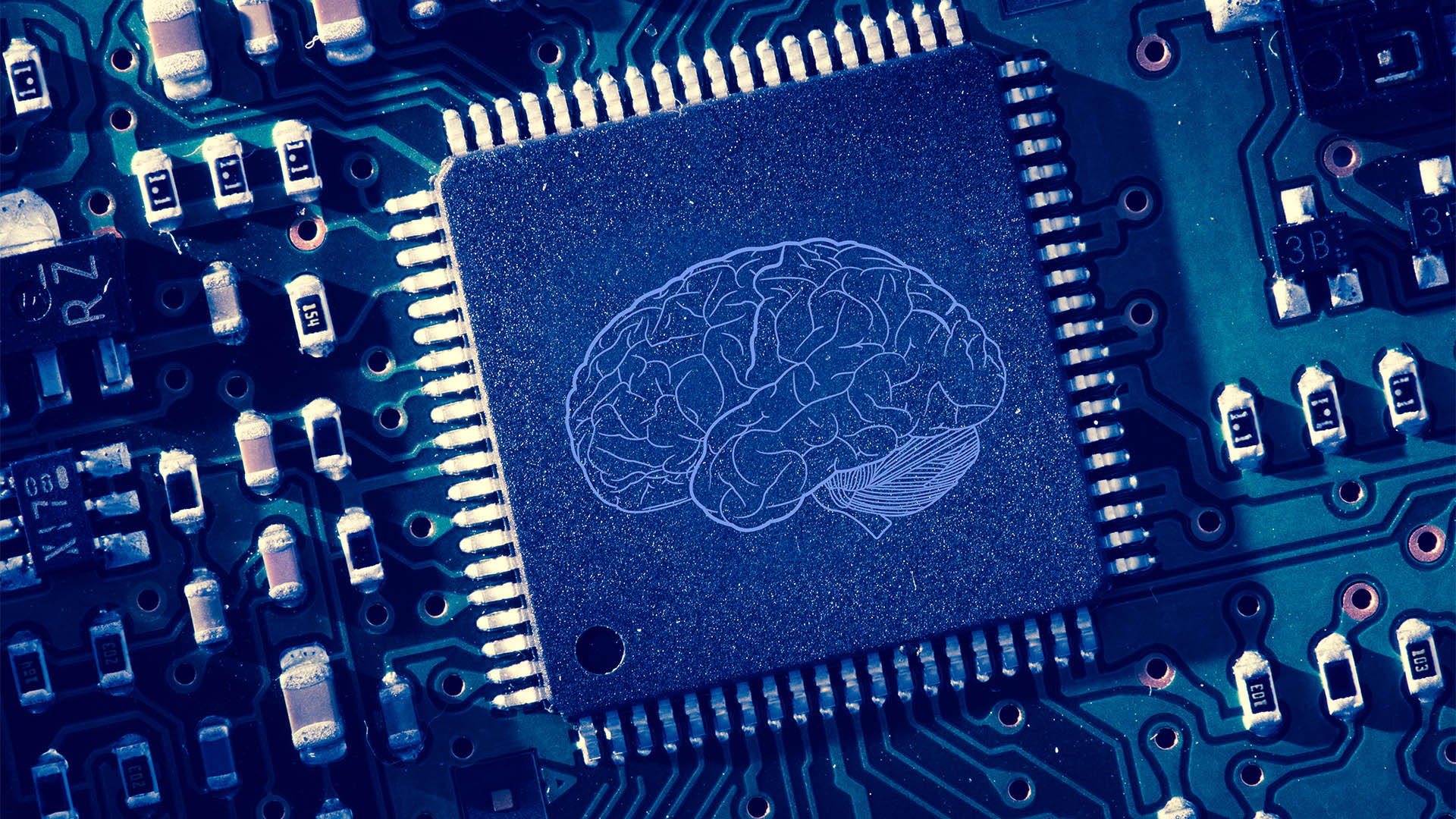 Printed brain onto circuit board