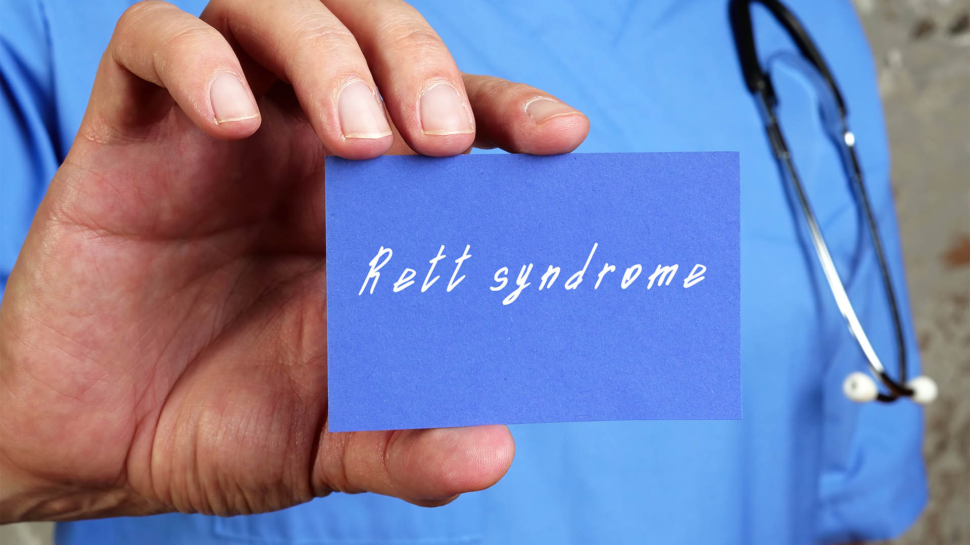 Conceptual photo about Rett syndrome with written text.