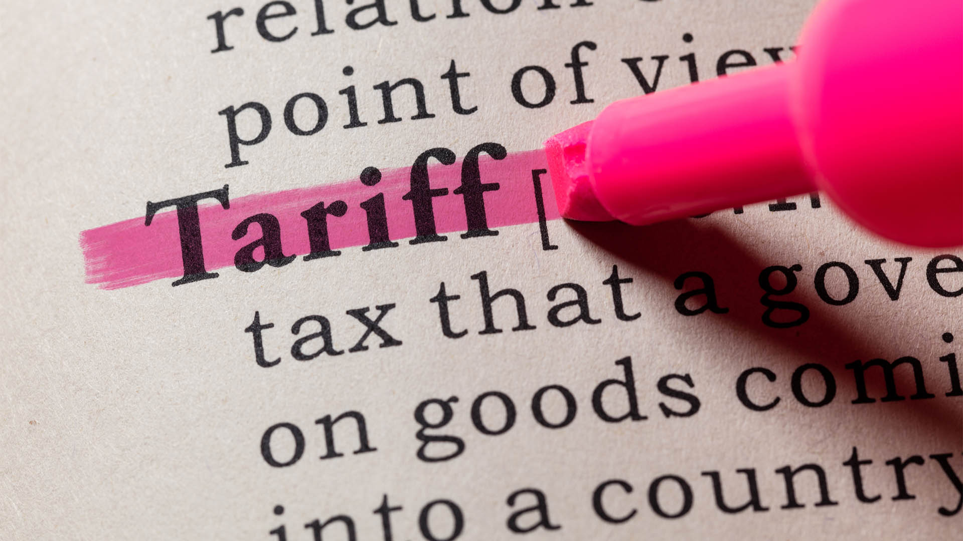 Fake Dictionary, Dictionary definition of the word tariff. including key descriptive words.