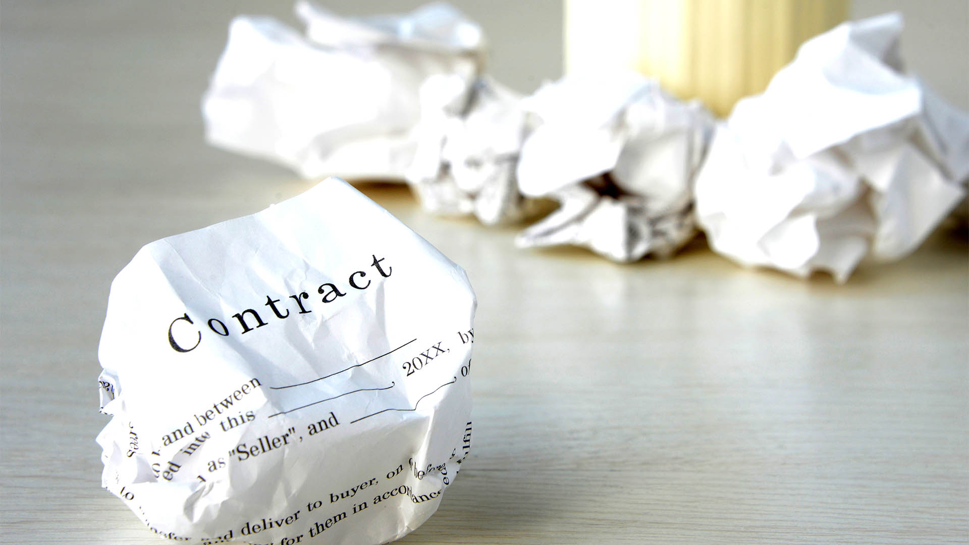 Business concept, cancellation