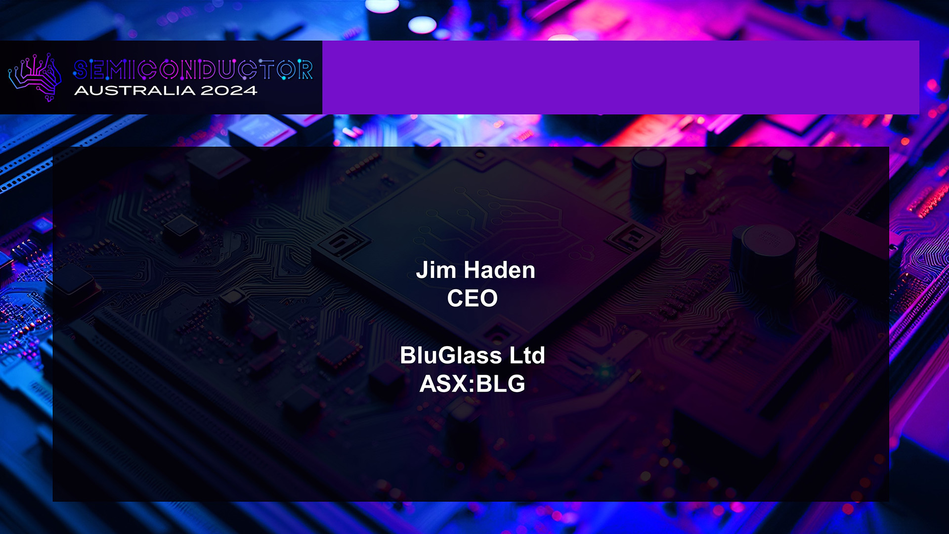 BluGlass (ASX:BLG) Presentation, Semiconductor Australia, October 2024