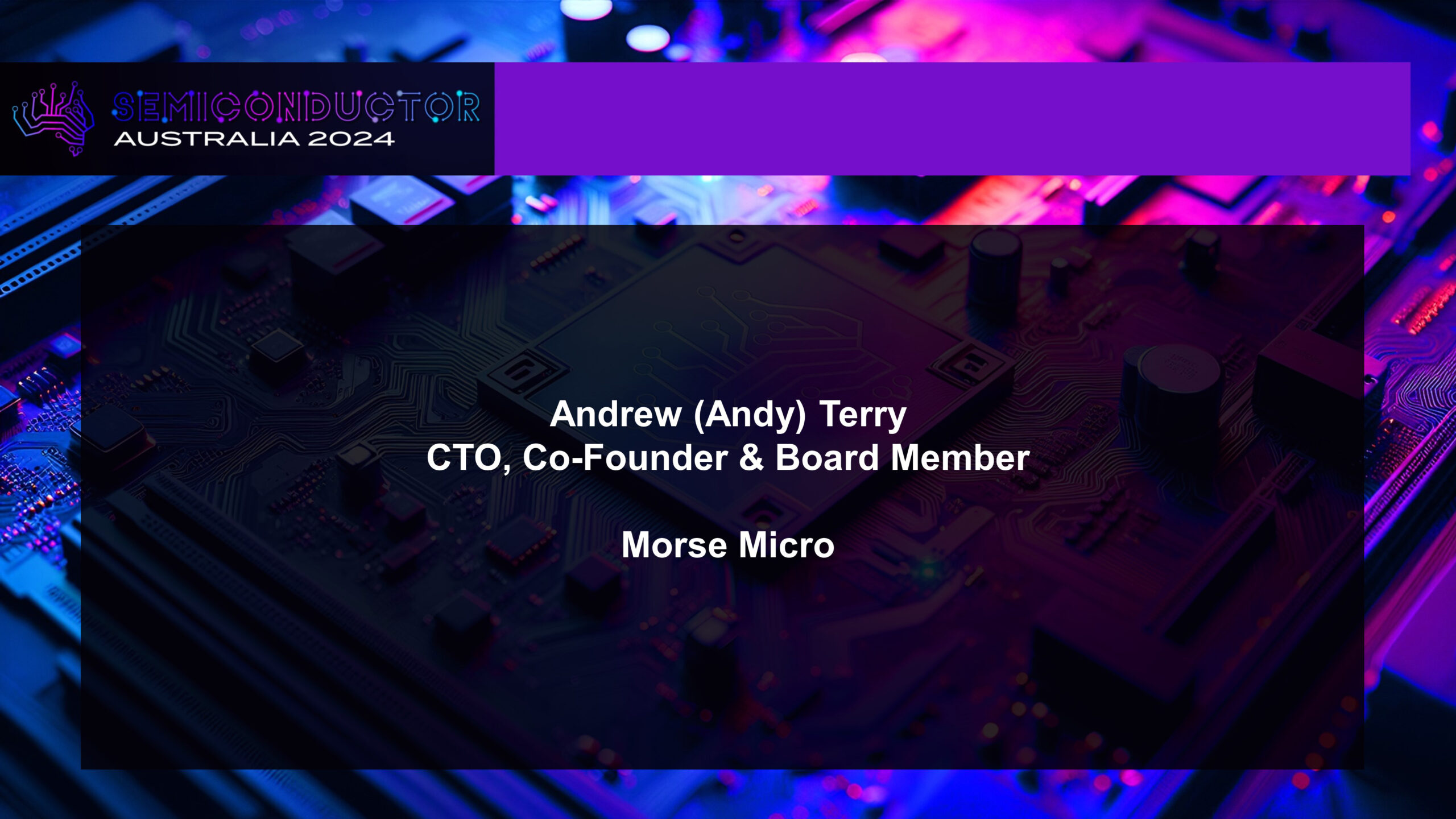 Morse Micro Presentation, Semiconductor Australia, October 2024