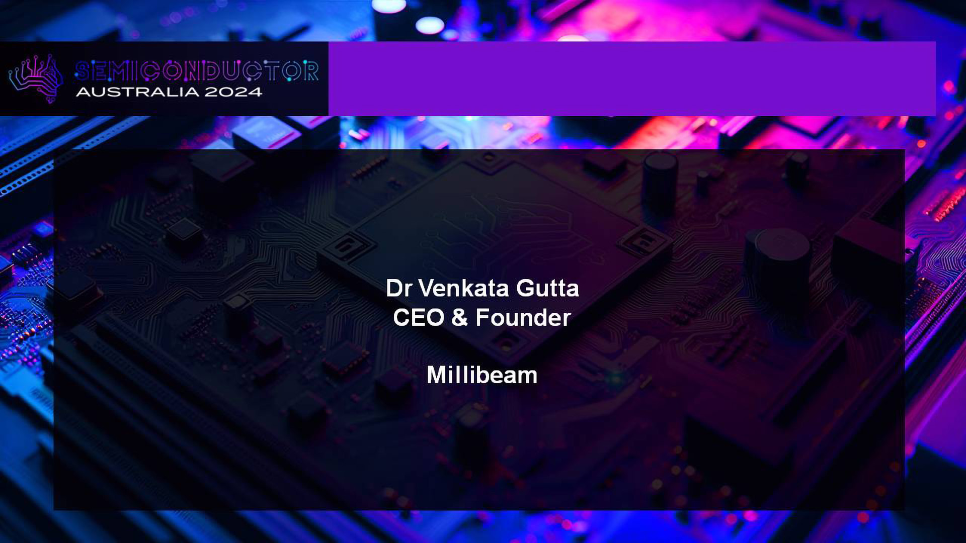 Millibeam Presentation, Semiconductor Australia, October 2024