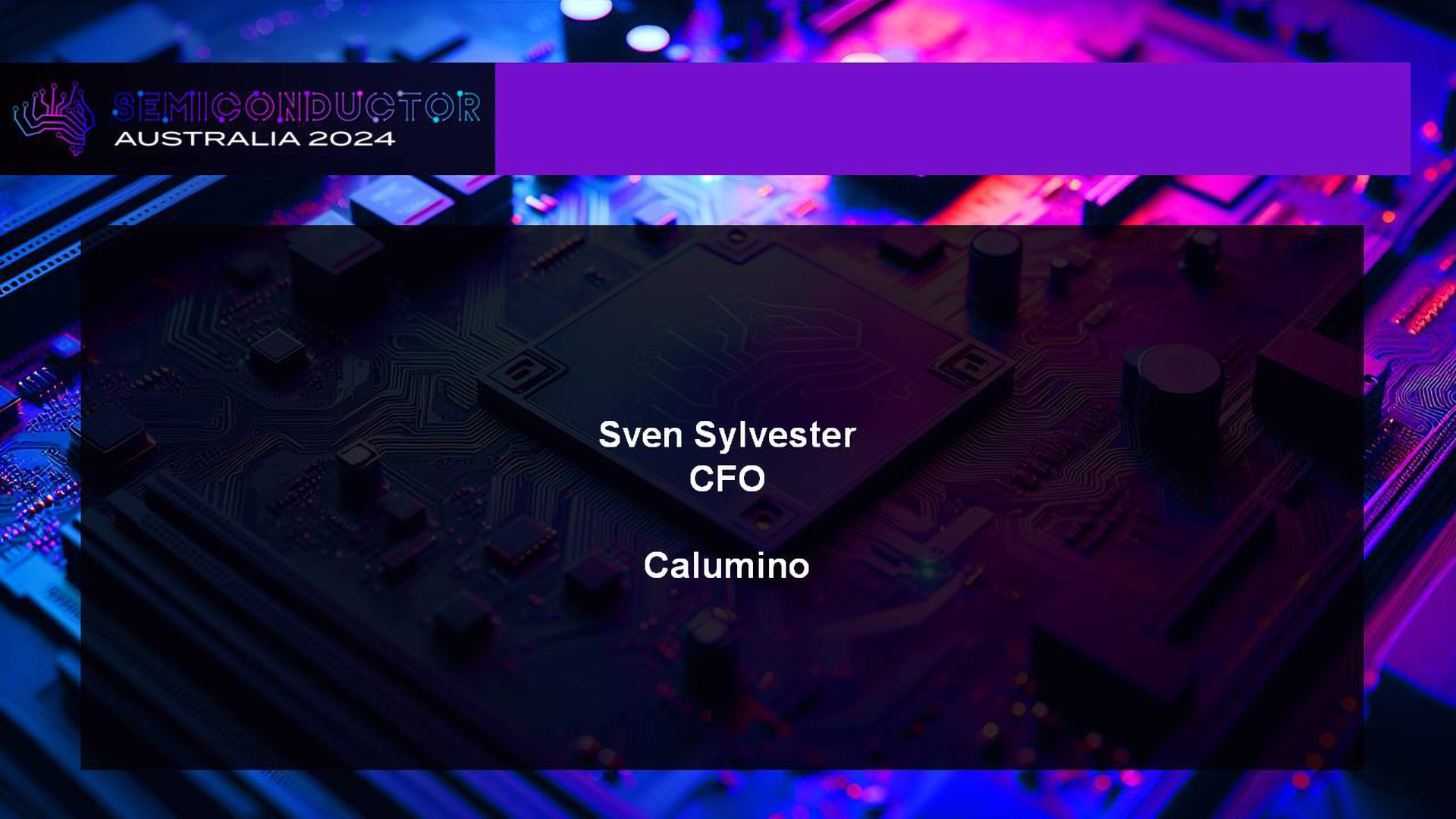 Calumino Presentation, Semiconductor Australia, October 2024