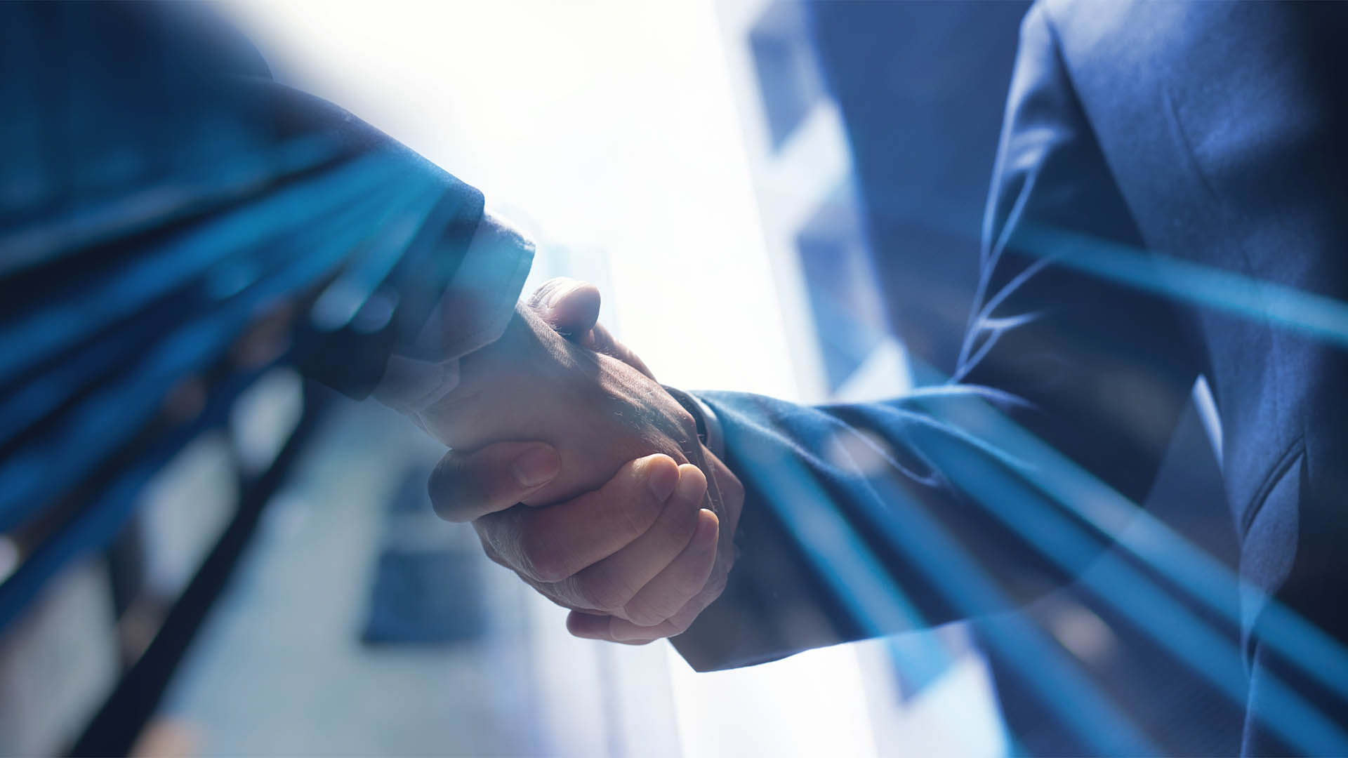 Businessmen making handshake with partner, greeting, dealing, merger and acquisition, business joint venture concept, for business, finance and investment background, teamwork and successful business