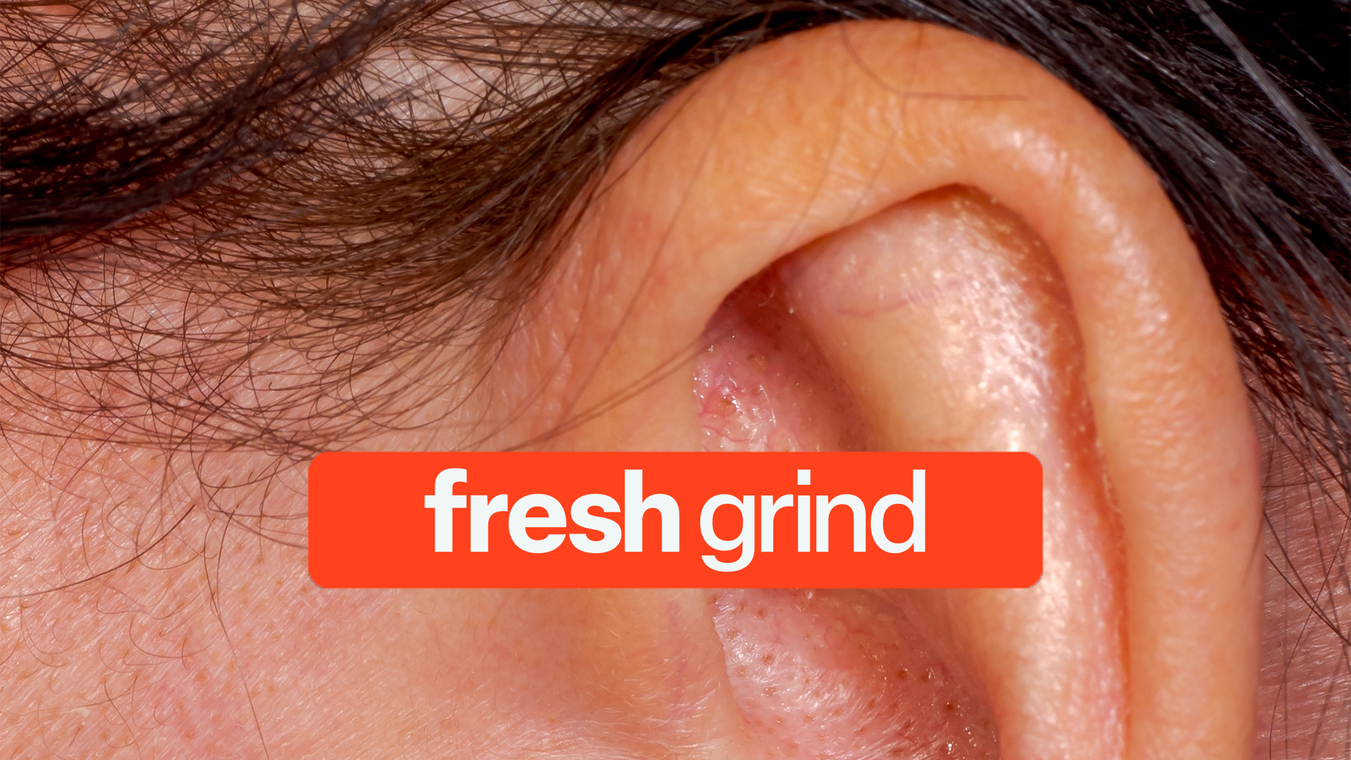 human ear close up photo, macro lots of detail